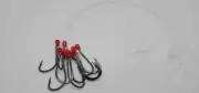 4/0 octopus snelled hooks with red bead Tautog blackfish seabass bass 10 pack