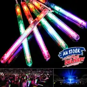 6X Glowsticks LED Light Stick Flashing Wand Party Colour Changing in Dark Glow