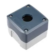 Push Button Switch Control Station Box 22mm 1 Button Hole Gray with White