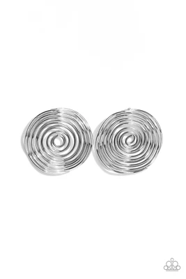 Paparazzi Coil Over Silver Post Earrings NWT