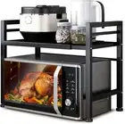 Expandable Microwave Oven Rack Shelf, Mankiapro Adjustable Width & Height Kit...