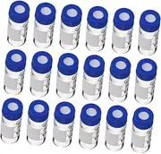 NAMOARLY 100Pcs Glass Vials Transparent Sampling Bottles with Screw Top Caps Hydrolyzed Glass for Sealing for Laboratory Use and Sample Storage