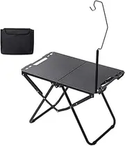 kokiya Folding Camping Table Compact Stand Carbon Steel Portable Picnic Cooking Desk Camp Table for BBQ Beach Parties Backyard Boat