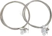 CIMAXIC 2 Sets Folk Guitar Strings Replacement Easy to Change Electric Guitar Strings for Enhanced Sound and Resonance