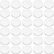 FINGERINSPIRE 100 Pcs Clear Circles Acrylic Sheet 25mm Circular Miniature Bases Blanks Acrylic Disc Mini Flat Round Acrylic Base for Miniatures Wargame Halloween Christmas Craft Keychain