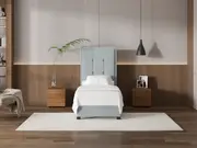 My Style Framed Headboard & Slimline Base - Single / Duckegg / Drawer Base