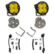 Baja Designs Fog Pocket Light Kit Squadron Sport Cornering Pattern Amber Lens