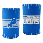 2x NFL Detroit Lions 11.5cm Stubby Can/Bottle Beverage Storage Sleeve Holder