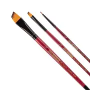 Creative Mark Ebony Splendor Brush Short Handle Angular Set of 3