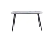 Yarra Dining Table 1400mm - Ceramic Marble White