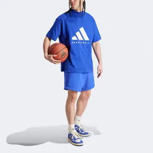adidas 短袖 Basketball Tee 男款 藍 短T 棉質 愛迪達 籃球 【ACS】 IX1967
