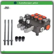 3 Spool Hydraulic Monoblock Double Acting Control Valve, 21 GPM, SAE Ports
