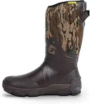 [Gator Waders] Men's Omega Flow Hunting Durable Lightweight 14" Height Boots with Calf Adjustable Gusset & Air Mesh Lining, Mossy Oak Greenleaf, 13
