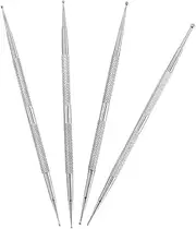 HONMEET Women's Manicure Tools 4pcs Nail Art Pens Set Dual Tip Brush Pens Rhinestones Picker for Nail Charms Design