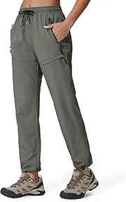 [Seamaid] Women's Hiking Pants Quick Dry Lightweight Travel Pants with Zipper Pockets Water Resistant for Outdoor Camping