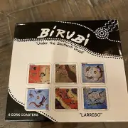 Set of 6 Australian BIRUBI Aboriginal Animals Art Coasters Boxed New