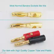 10pcs Gold Plated Copper Lantern 4mm Speaker Test Wire Cable Screw Banana Plug