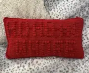 Handmade Crochet Dirty Word Ho Ho Ho Whore Bobble Pillow 22”