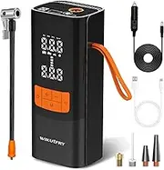 Tire Inflator Portable Air Compressor, 15000mAh and 150PSI Car Tire Pump with Pressure Display for Cars, Motorcycles, Bicycles, Ball Bikes with Tire Pressure Gauge, Dual-Use Type