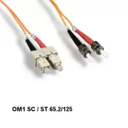 LOT 10pcs 5m OM1 SC to ST Multi-Mode Fiber Optic Cable 62.5/125 Duplex ATM