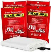 Mart Cobra Fire Blanket for Home Safety X2 Cobra Blanket Emergency Fire Blanket