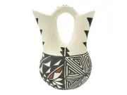 Native American Pottery Acoma Southwest Home Decor Hand Painted Mona Chino