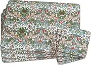 LP SUPPORT Set Of 4 Strawberry Thief William Morris Design Placemat Dinner Place Mats And Coasters