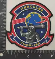 MARINE CORPS VMGR-153 HERCULES PVC HOOK & LOOP PVC PATCH