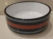 Whisker City Ceramic Cat Bowl black Stripes . 5" across 1.5" deep