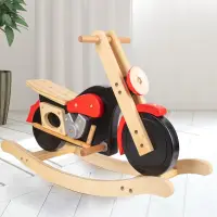 在飛比找蝦皮商城優惠-木製兒童機車搖搖馬 嬰兒寶寶玩具 平衡坐騎木馬 搖搖車 玩具