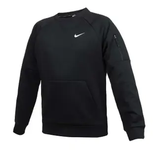 【NIKE 耐吉】男內刷毛長袖T恤-THERMA-FIT 休閒 上衣 黑白(FB8506-010)