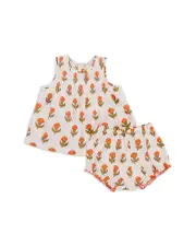 Pink Chicken Girls' Jaipur Floral Dress & Bloomers Set - Baby