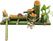Garden Bamboo Water Feature Fountain,Indoor Outdoor Water Spittersese Style for Garden Courtyard Decoration(65Cm(26Inch)) (80cm(32inch))