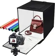 Upgrade Photo Studio Light Box-160pcs LED-Oxford Cloth- 16 inch /40cm-Stepless Dimming-Quick Install Foldable-Photo Shooting Tent kit