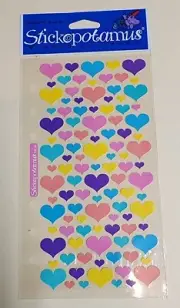 Heart Love Stickers Brand New Package Unopened sticko vellum scrapbook rainbow