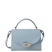 [Mulberry] Small Lana Top Handle Poplin Blue High Gloss Leather