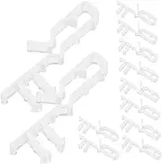 iplusmile 12pcs Window Valance Clips Blind Valance Clamps Acrylic Blind Clips for Window Clamps for