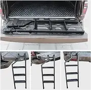 Foldable Universal Tailgate Step Ladder Black Adjustable Rear Gate Step Ladders Compatible for Ford Ranger