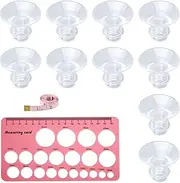 Slzhds Breast Pump Flange Inserts with Soft Ruler & Nipple Ruler, 5 Sizes (13-21mm) Silicone Replacements Breast Pump Accessories, Compatible with S1/S2/S9/S10/S12 Spectra & Momcozy Pumps (12 Pcs)