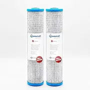 2 x 5 Micron Washable Pleated Sediment Water Filter Cartridge | 20” x 4.5” Big Blue Universal Replacement for Whole House Filter