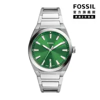 在飛比找momo購物網優惠-【FOSSIL 官方旗艦館】Everett 獨特綠光大錶面指