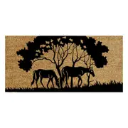Solemate Latex Backed Coir Horses Tree 45x75 Slim Outdoor Stylish Doormat