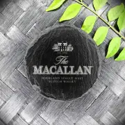 Macallan Whisky Slate Coaster Brand New Handcrafted Laser Engraved Round