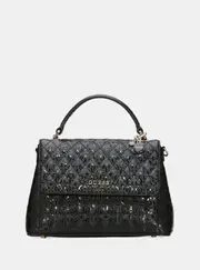 GUESS Women's Black Yarmilla Top Handle Bag