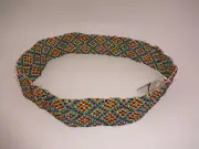 NWT Womens Mossimo Supply Co Beaded Elastic Belt L XL Glass Beads Beading New