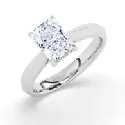 Radiant Solitaire Natural Diamond Engagement Ring Platinum 1.05 CT