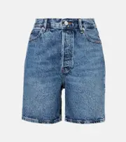 [Frame] Frame High-rise denim shorts 26 blue