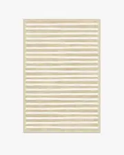 120' x 185' | Machine Washable Runner Rug | Kid & Pet Friendly | Indoor Rug | Elin Stripe Latte Cream Flatwoven Rug by goop | Ruggable