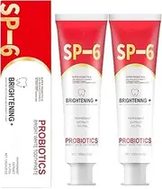 SP-6 Probiotic Ultra Whitening Toothpaste Upgraded,Gum Care & Fresh Breath, Natural Probiotic-Enriched Formula, Toothpaste for Sensitive Teeth Protection (2PCS)