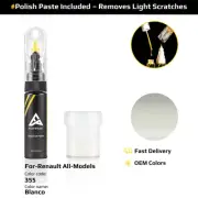 Touch Up Paint For Renault All Models 355 Blanco With Polish Paste